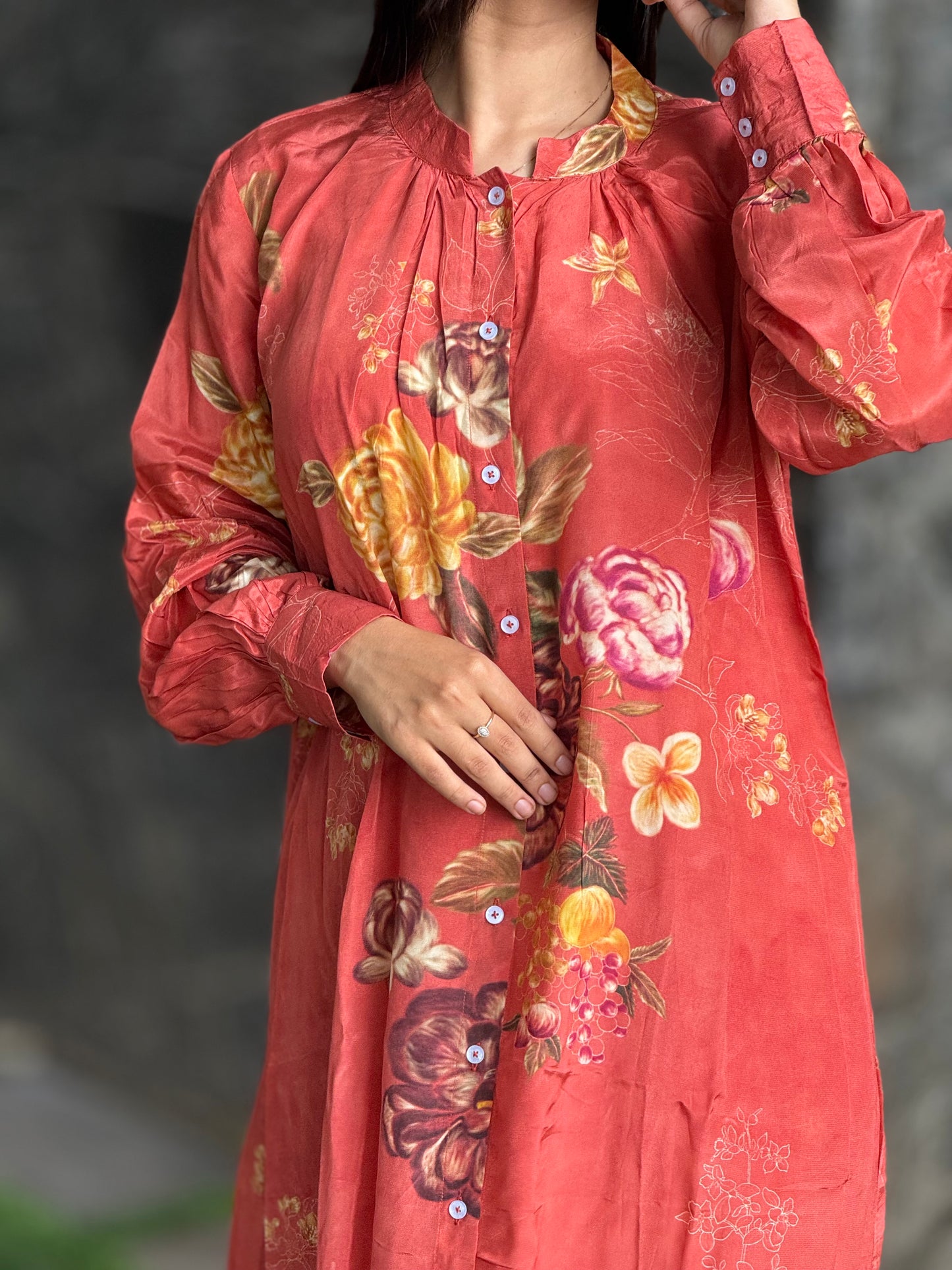 ZU25X403-CRAPE SILK PRINTED