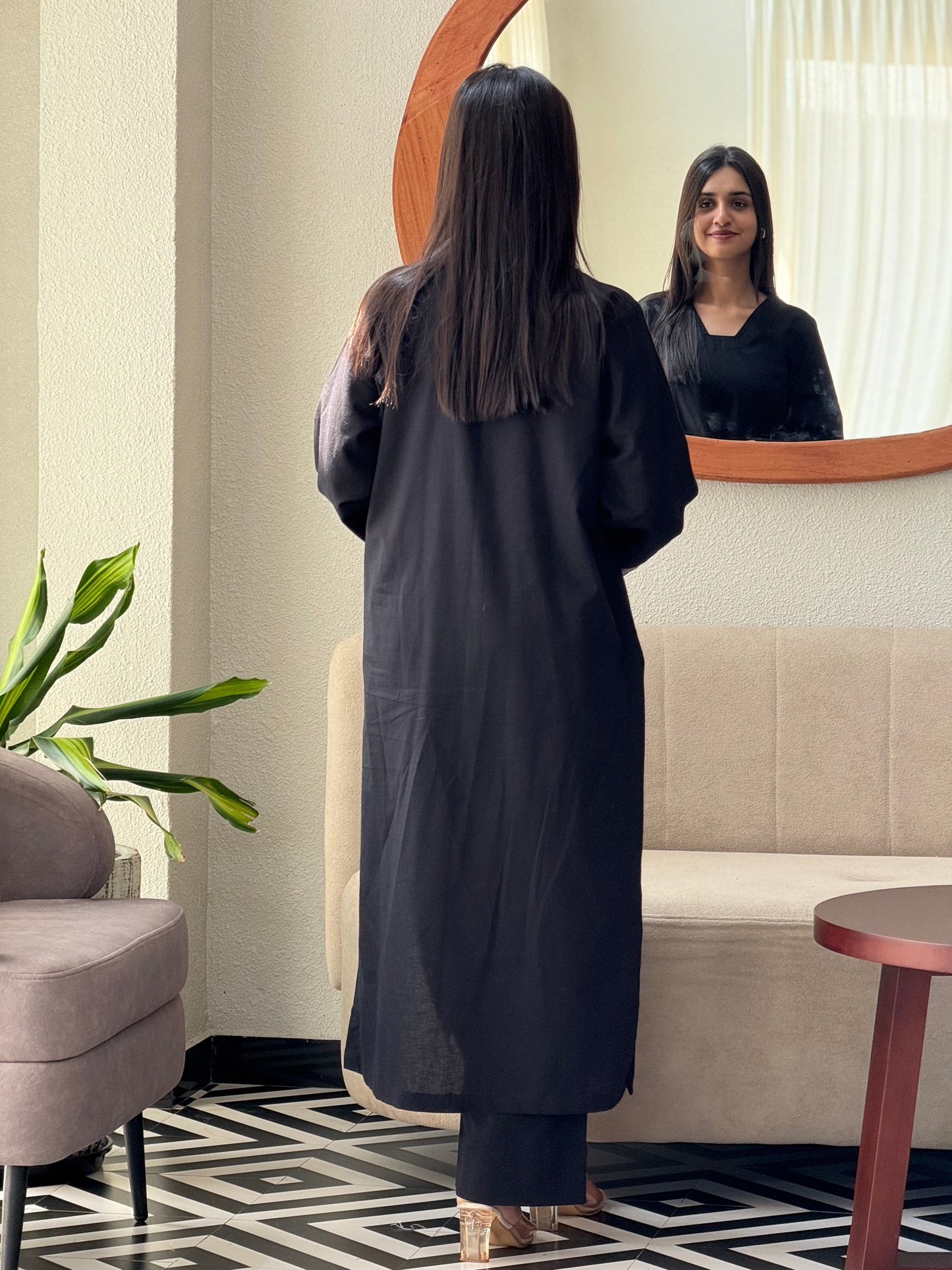 ZU25X255-BLACK FLORED FLEX