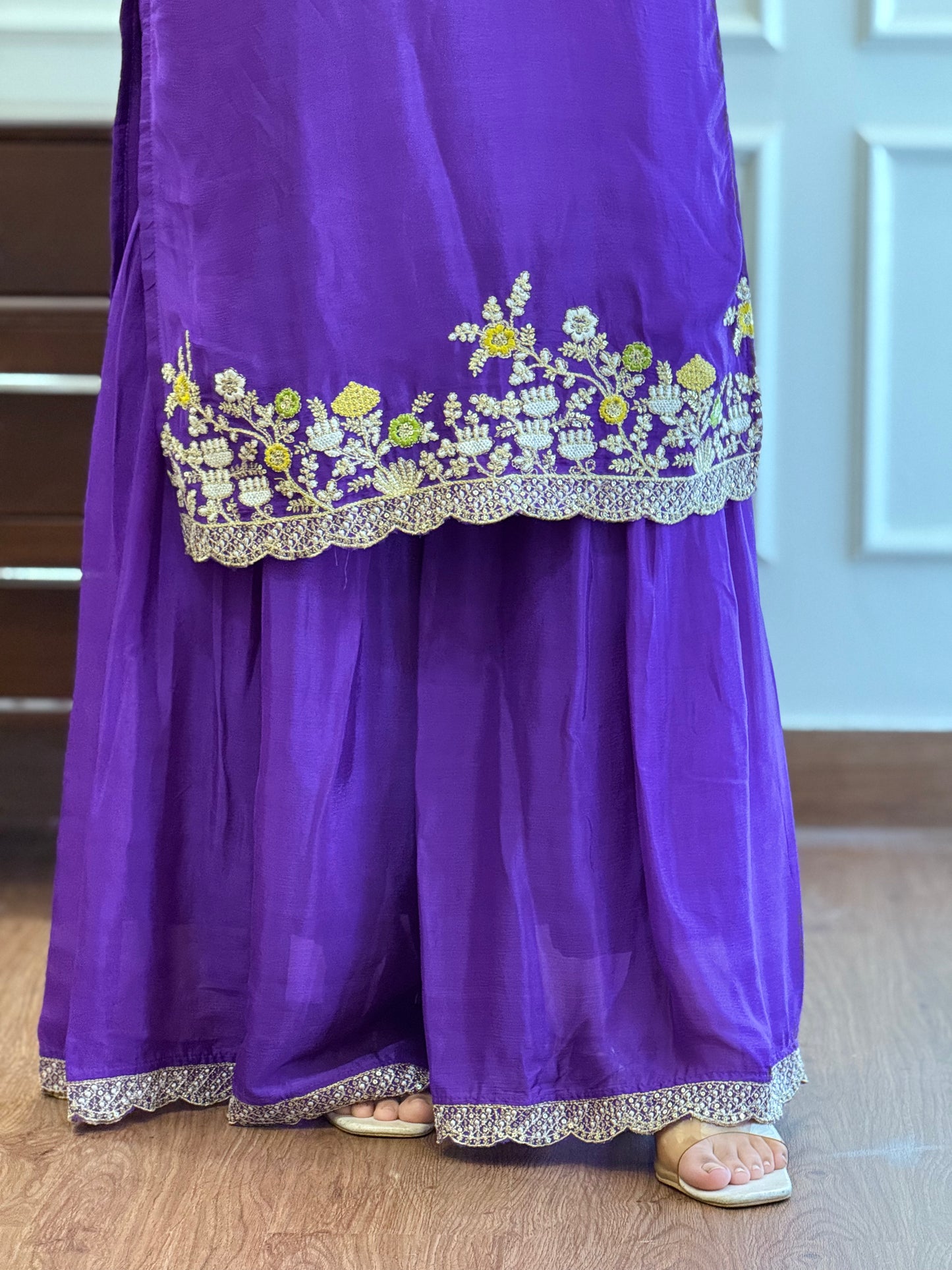 ZU25X009-PURPLE SHARARA