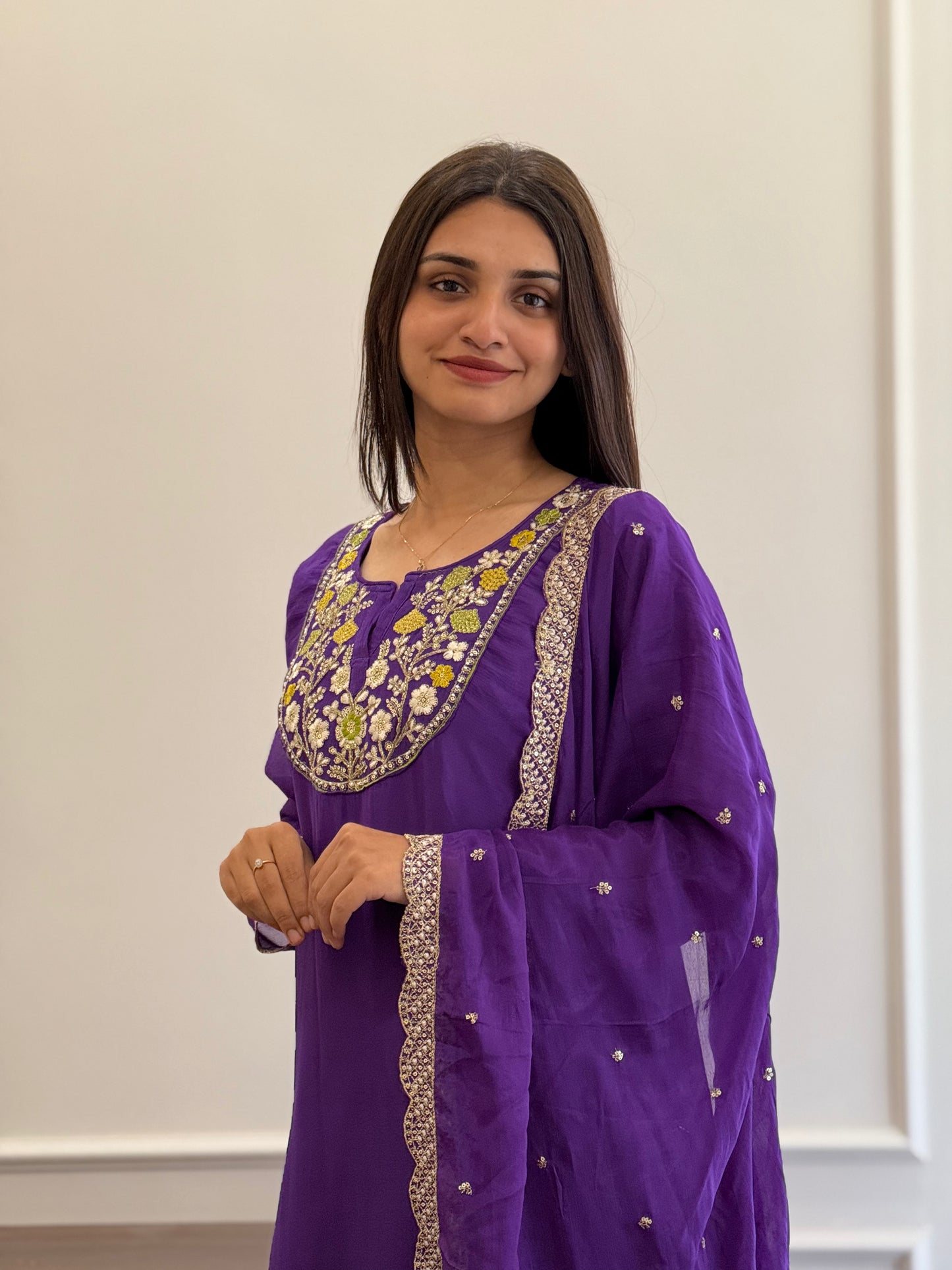 ZU25X009-PURPLE SHARARA