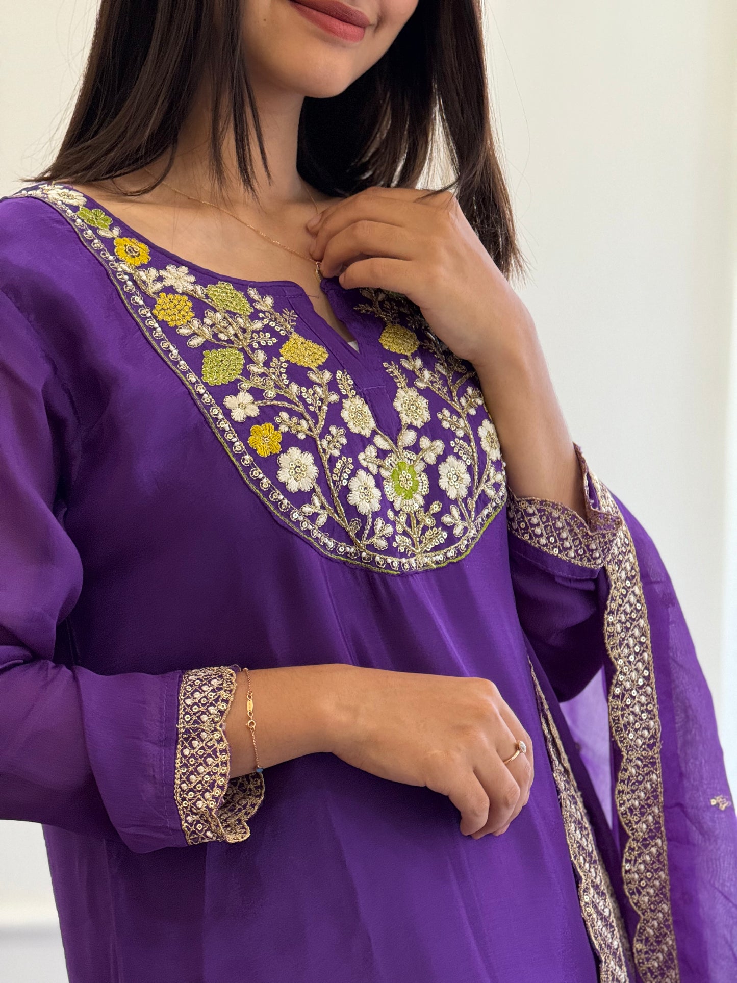 ZU25X009-PURPLE SHARARA