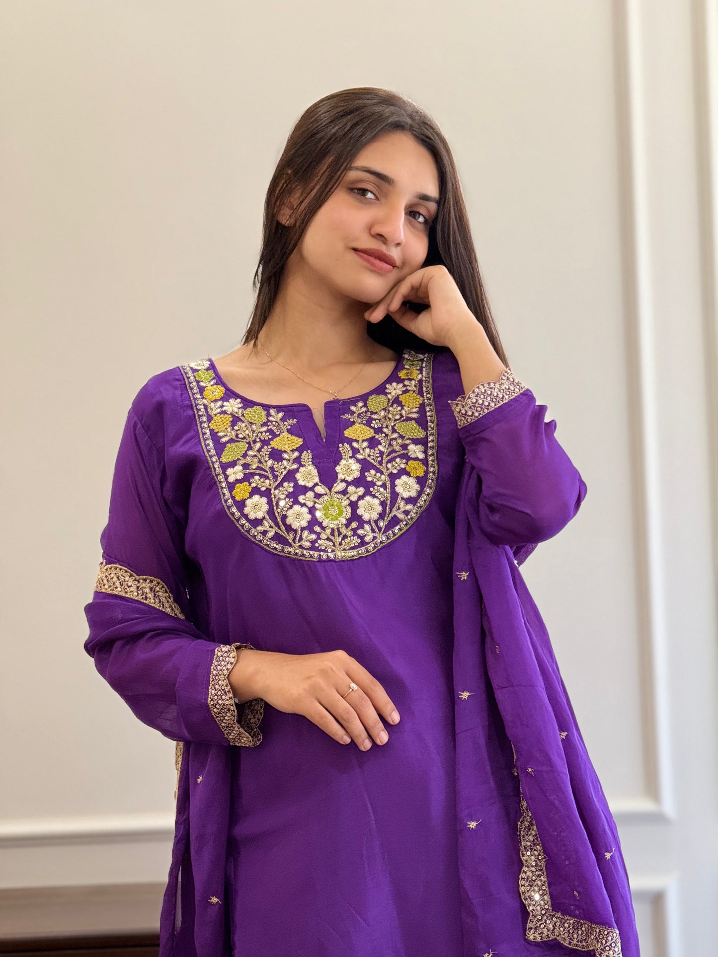 ZU25X009-PURPLE SHARARA