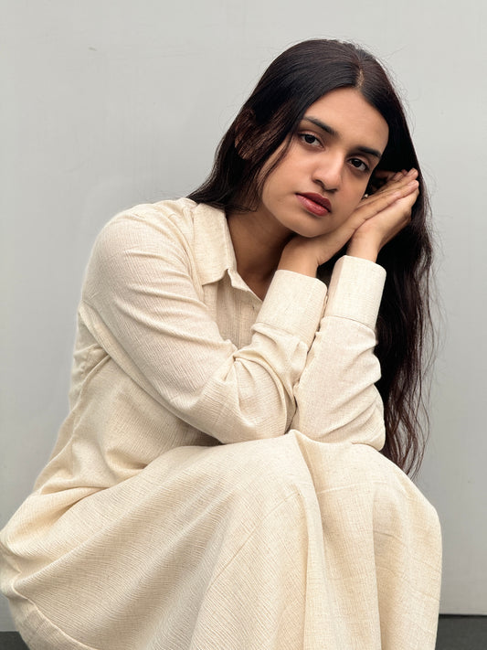 ZU25X066-CRUSHED COTTON CO-ORD