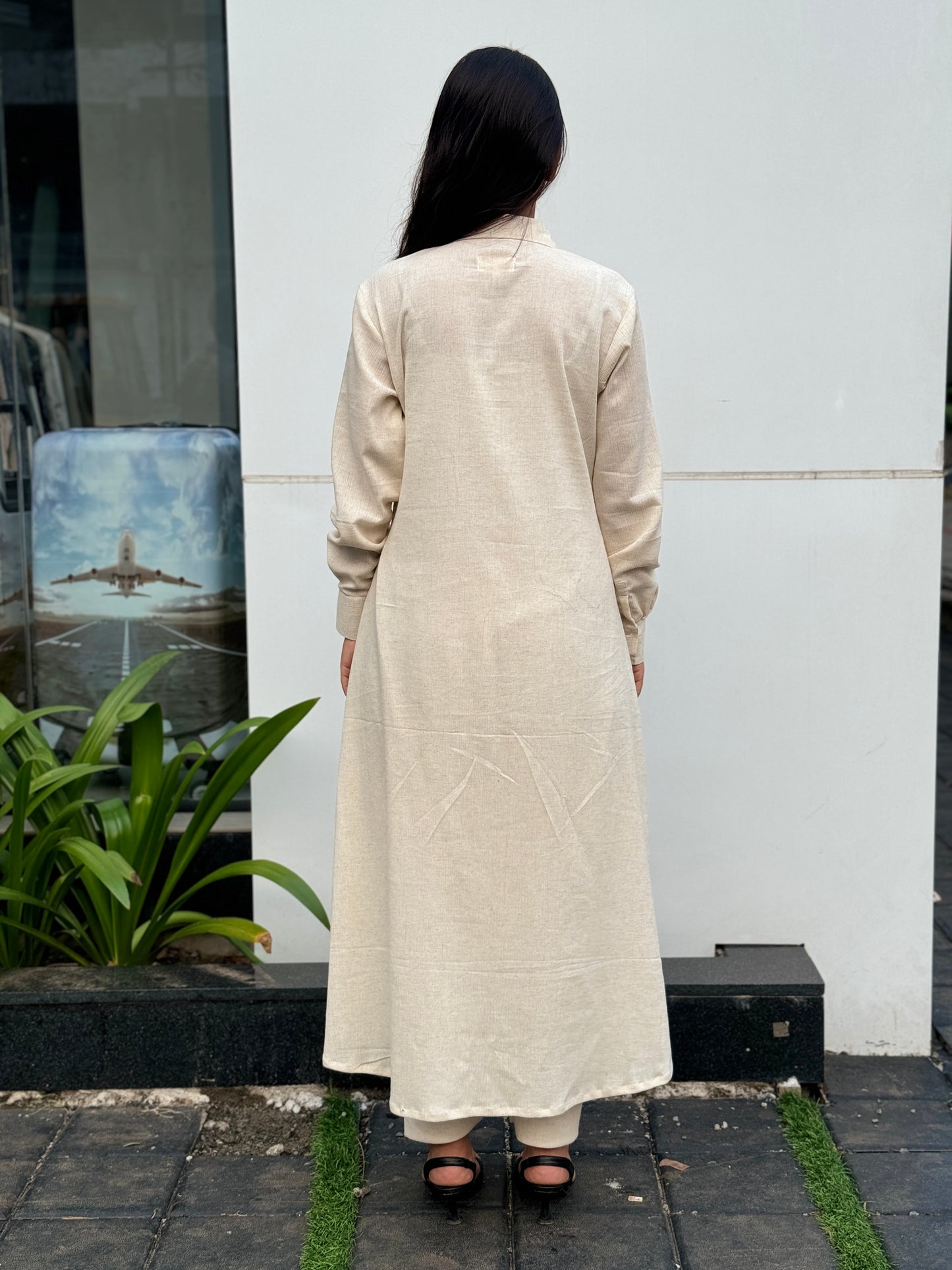 ZU25X066-CRUSHED COTTON CO-ORD