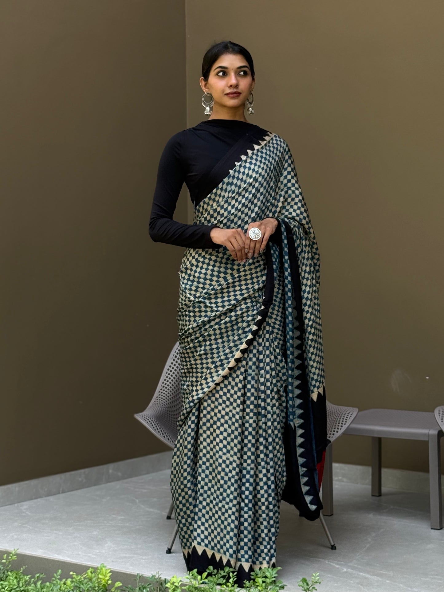 ZR011SAREE-AJRAK MODAL