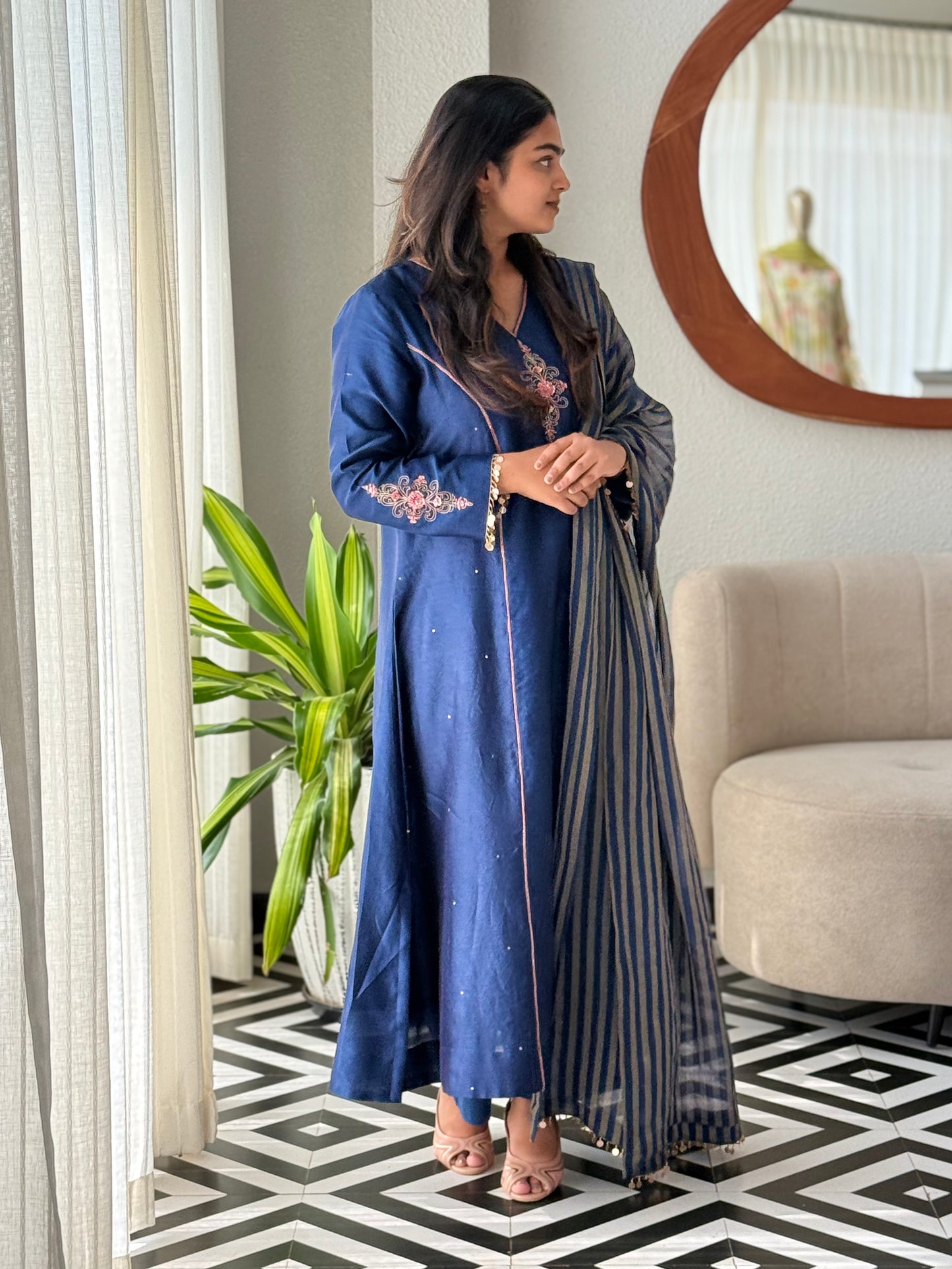 ZU25X313- NAVY SILK HW