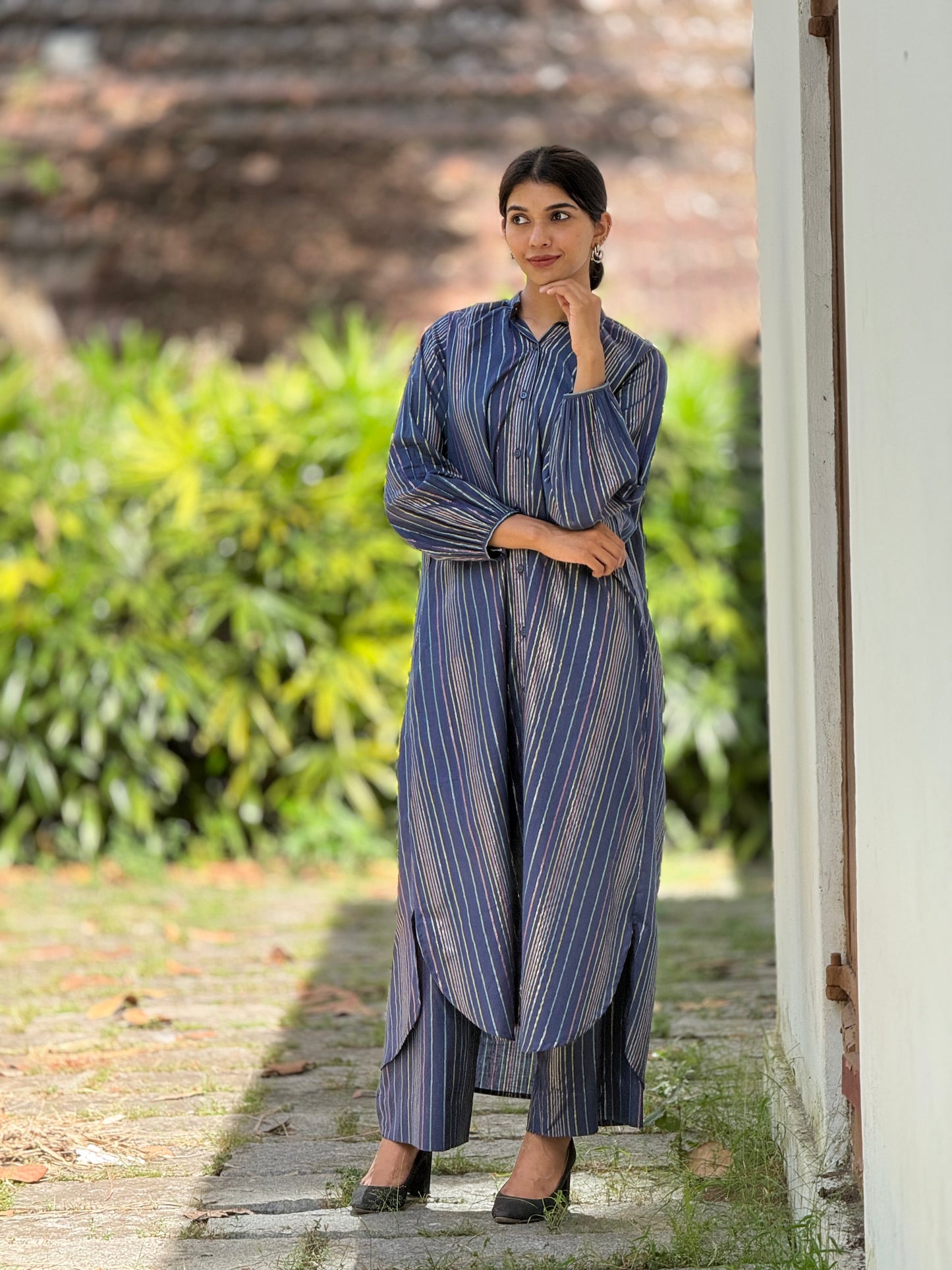 ZU25X434- COTTON NEVI BLUE LUREX