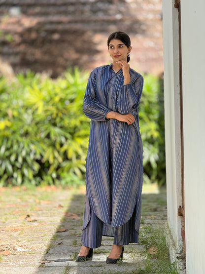ZU25X434- COTTON NEVI BLUE LUREX