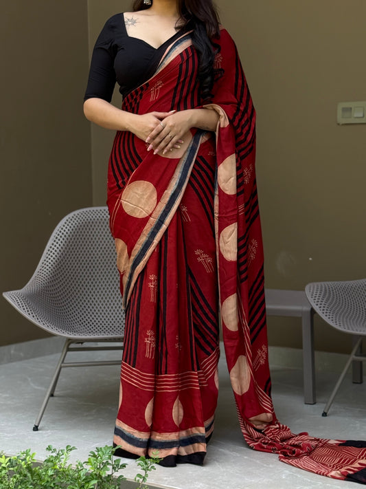 ZR010SAREE-AJRAK MODAL