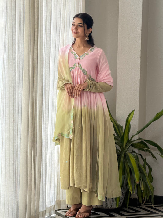 ZU25X429-FESTIVE PINK & GREEN