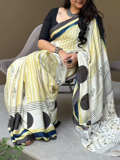 ZR008SAREE-AJRAK MODAL