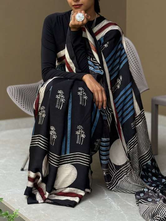 ZR007SAREE-AJRAK MODAL