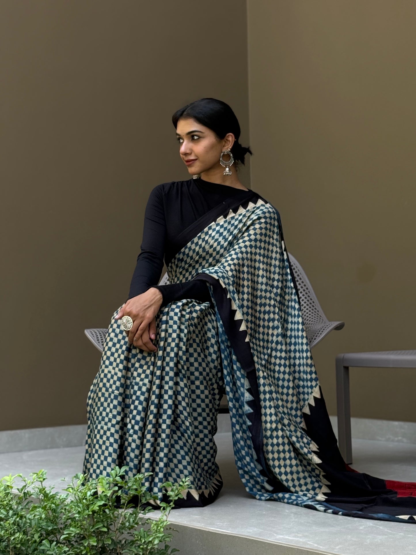 ZR011SAREE-AJRAK MODAL
