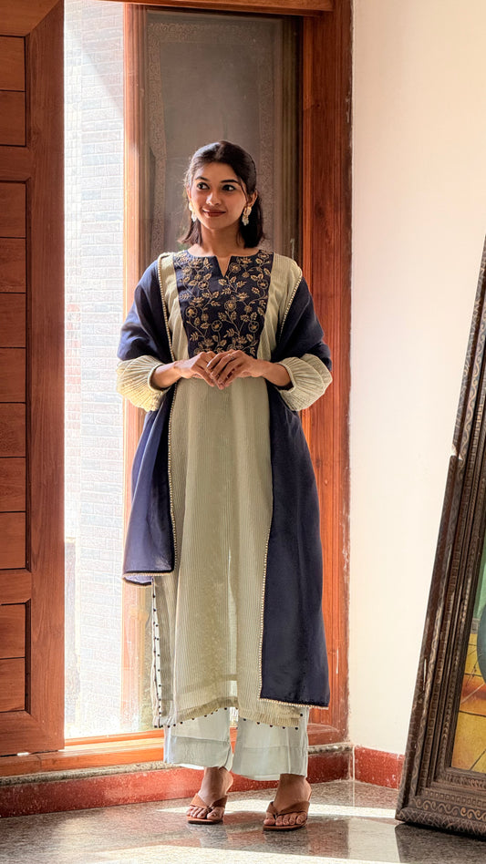 ZU25X420-FESTIVE BLUE SALWAR SET