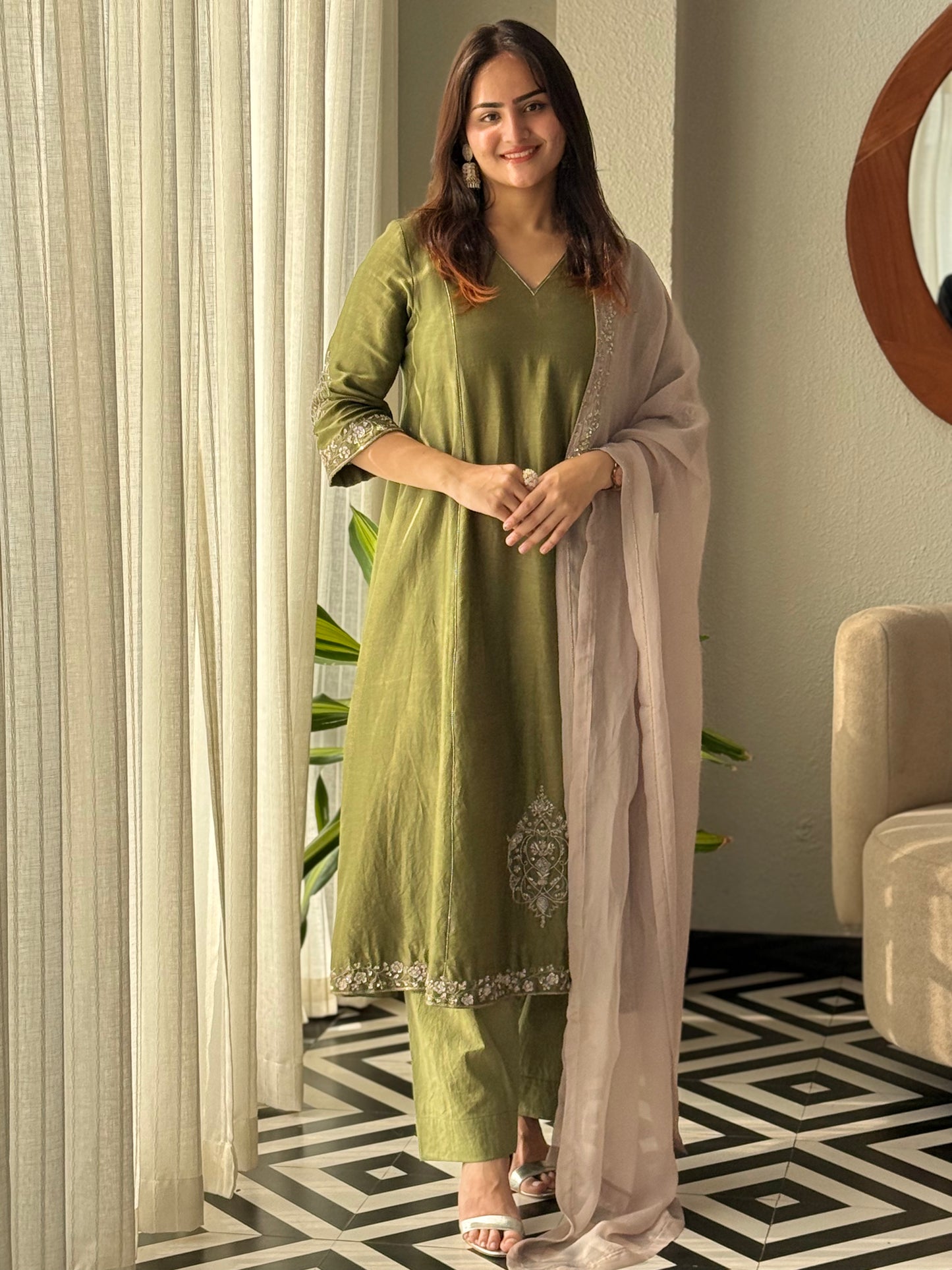 ZU25X310- OLIVE SILK HW