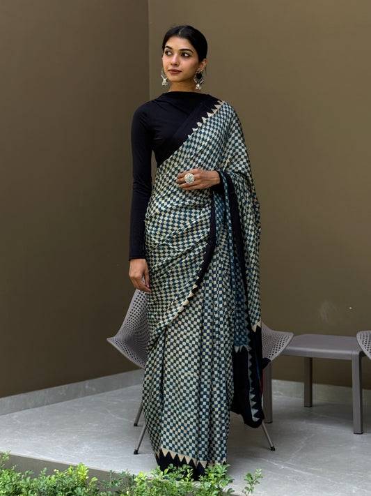 ZR011SAREE-AJRAK MODAL