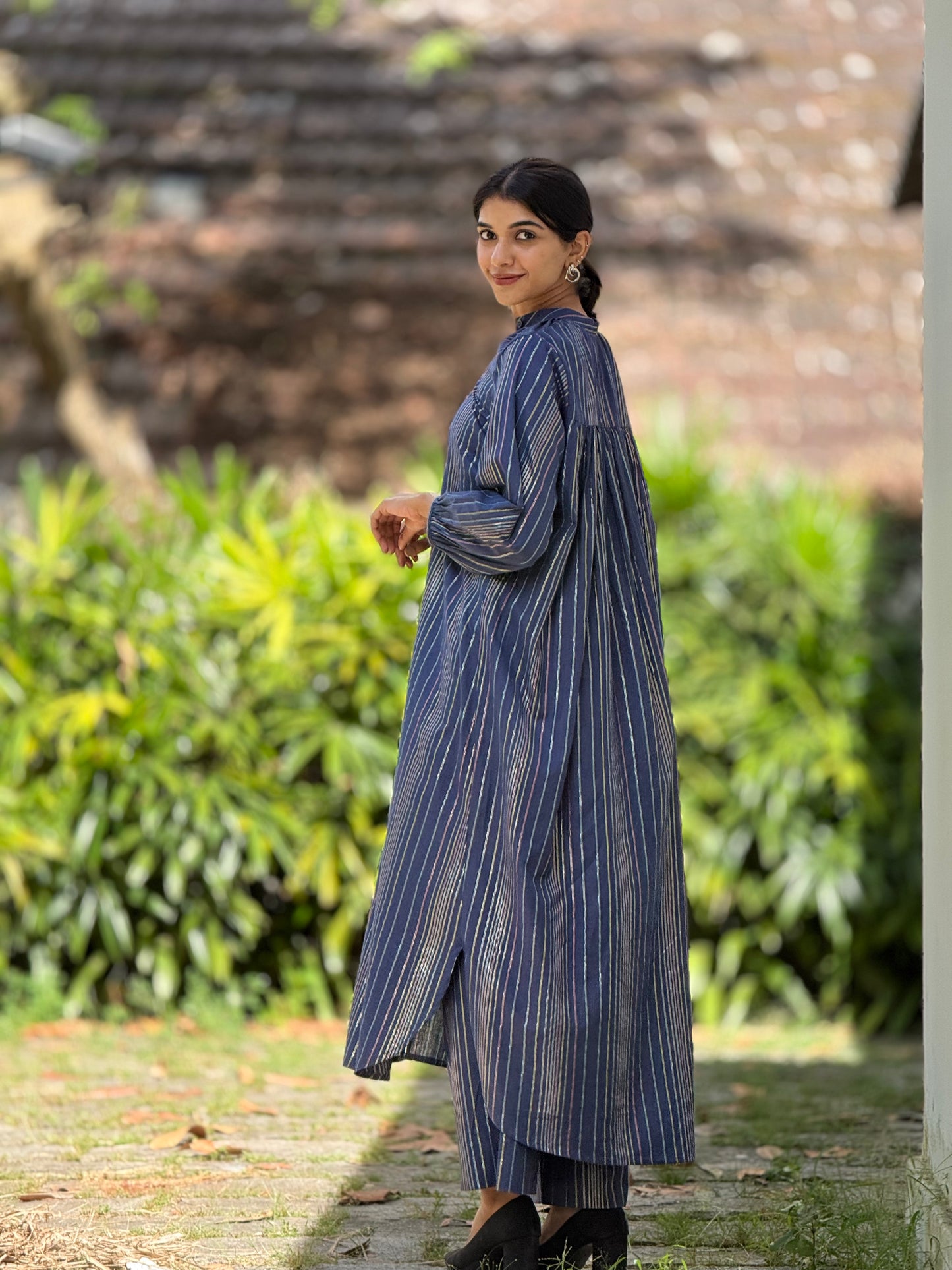 ZU25X434- COTTON NEVI BLUE LUREX